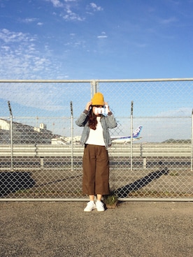 「NICE CLAUP（ナイスクラップ）のアイテム（ブルゾン）」を使った、mi---さん（レディース・154cm）の秋コーディネート