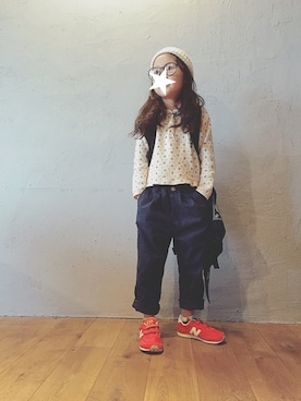 「クロップドパンツ」｜hanaさん（キッズ・120cm）の春コーディネート