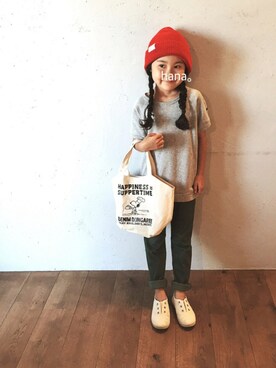 「スウェットトップス」｜「アイテム（その他）」を使った、hanaさん（キッズ・120cm）の夏コーディネート