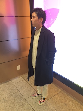 「THREE BLIND MICE（スリーブラインドマイス）のアイテム（トップス）」を使った、TANAKAさん（メンズ・166cm）の冬コーディネート