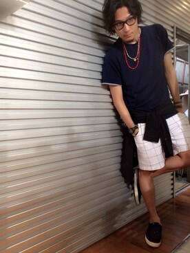 高崎政義さん(メンズ・184cm)の夏コーディネート