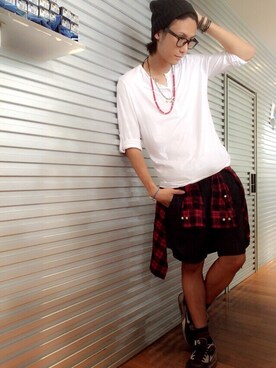 高崎政義さん(メンズ・184cm)の夏コーディネート