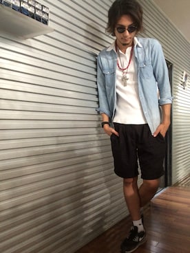 高崎政義さん(メンズ・184cm)の秋コーディネート