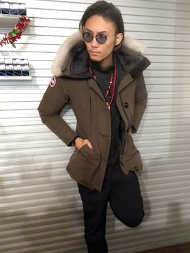 「美容師」｜「アイテム（ダウンジャケット/コート）」を使った、高崎政義さん（メンズ・184cm）の秋コーディネート