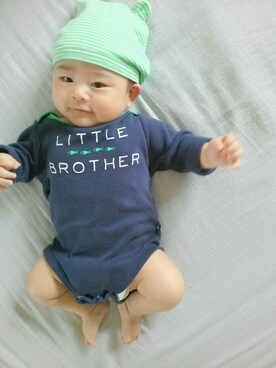 「アイテム（ママ＆ベビー、グリーン系）」を使った、ゆーさん（キッズ・60cm）の秋コーディネート