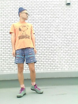 「BEAMS BOY（ビームスボーイ）のアイテム（ニットキャップ/ビーニー）」を使った、SHINJILOW さん（メンズ・173cm）の春コーディネート