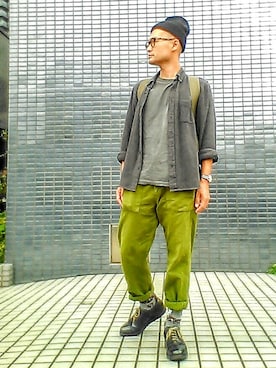 「DULUTH PACK（ダルースパック）のアイテム」を使った、SHINJILOW さん（メンズ・173cm）の秋コーディネート