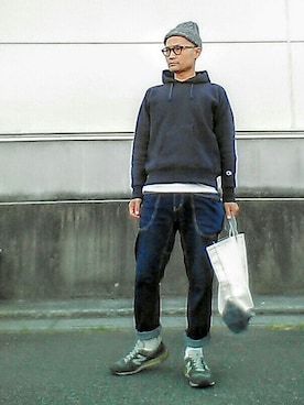 「Stuart Austin（ステュアートオースティン）のアイテム」を使った、SHINJILOW さん（メンズ・173cm）の秋コーディネート