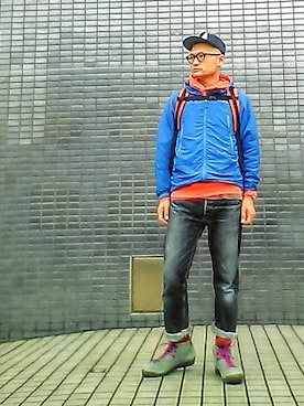 「KELTY（ケルティ）のアイテム（バックパック/リュック）」を使った、SHINJILOW さん（メンズ・173cm）の秋コーディネート