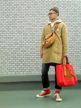 「& LIFE SOX（アンドライフソックス）のアイテム」を使った、SHINJILOW さん（メンズ・173cm）の秋コーディネート