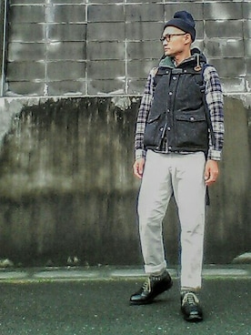 「COVE SHOE（コブ シュー）のアイテム」を使った、SHINJILOW さん（メンズ・173cm）の秋コーディネート