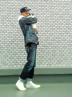 「OMNIGOD（オムニゴッド）のアイテム（カバーオール）」を使った、SHINJILOW さん（メンズ・173cm）の秋コーディネート