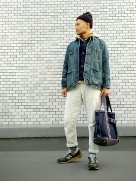 「OMNIGOD（オムニゴッド）のアイテム（カバーオール）」を使った、SHINJILOW さん（メンズ・173cm）の冬コーディネート
