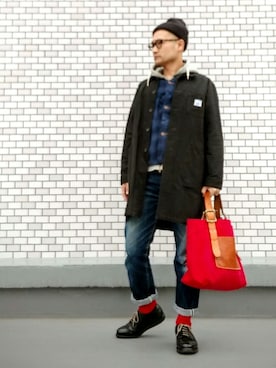 「& LIFE SOX（アンドライフソックス）のアイテム」を使った、SHINJILOW さん（メンズ・173cm）の冬コーディネート