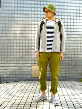 「Helinox（ヘリノックス）のアイテム」を使った、SHINJILOW さん（メンズ・173cm）の春コーディネート