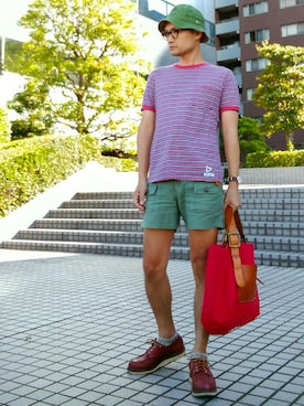 「RED WING SHOES（レッドウィング）のアイテム（その他シューズ）」を使った、SHINJILOW さん（メンズ・173cm）の夏コーディネート