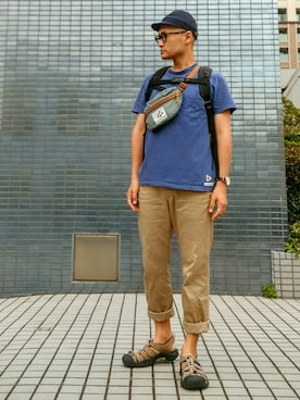 「WORKERS（ワーカーズ）のアイテム（パンツ）」を使った、SHINJILOW さん（メンズ・173cm）の夏コーディネート