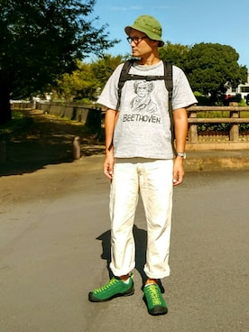 「BIG MAC（ビッグマック）のアイテム（その他パンツ）」を使った、SHINJILOW さん（メンズ・173cm）の秋コーディネート