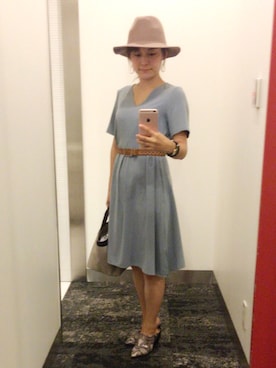 「UNTITLED（アンタイトル）のアイテム（帽子）」を使った、モアさん（レディース・153cm）の秋コーディネート