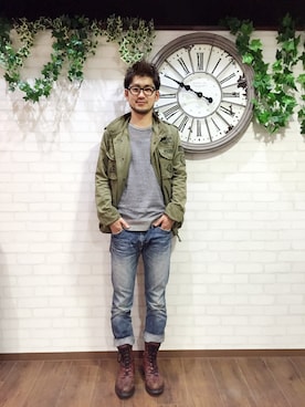 「アイテム（カバーオール）」を使った、しん まことさん（メンズ・173cm・30代）の春コーディネート