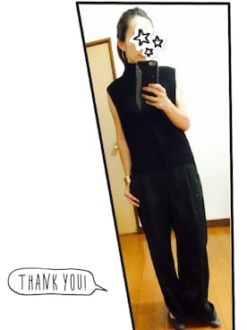 「ノースリーブニット」｜「アイテム（スラックス）」を使った、bonkoさん（レディース・155cm）の夏コーディネート