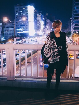 「GIVENCHY（ジバンシイ）のアイテム」を使った、kiki謝琦琦さん（レディース・162cm）の冬コーディネート