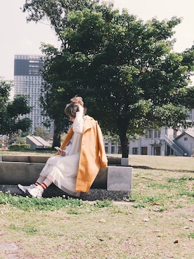 「Marjorie（マージョリー）のアイテム（ジャケット/アウター）」を使った、kiki謝琦琦さん（レディース・162cm）の春コーディネート