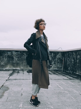 「Marjorie（マージョリー）のアイテム（ジャケット/アウター）」を使った、kiki謝琦琦さん（レディース・162cm）の春コーディネート