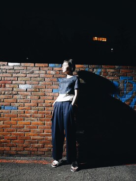 「FABITORIA（ファビトリア）のアイテム」を使った、kiki謝琦琦さん（レディース・162cm）の春コーディネート