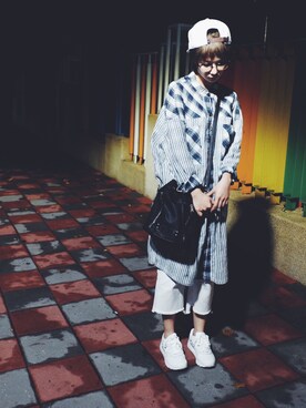 「UNIF（ユニフ）のアイテム」を使った、kiki謝琦琦さん（レディース・162cm）の秋コーディネート