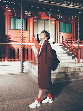 「GIVENCHY（ジバンシイ）のアイテム」を使った、kiki謝琦琦さん（レディース・164cm）の秋コーディネート