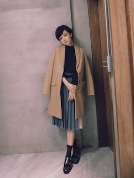 「minis mode（ミニモード）のアイテム」を使った、kiki謝琦琦さん（レディース・164cm）の冬コーディネート