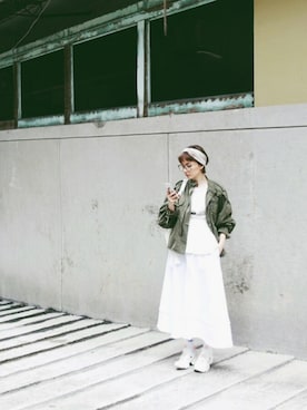 「a fadのアイテム（ジャケット/アウター）」を使った、kiki謝琦琦さん（レディース・164cm）の春コーディネート