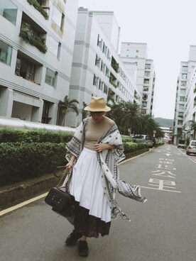 「a fadのアイテム（ジャケット/アウター）」を使った、kiki謝琦琦さん（レディース・164cm）の夏コーディネート