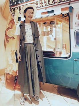 「Marjorie（マージョリー）のアイテム（ジャケット/アウター）」を使った、kiki謝琦琦さん（レディース・164cm）の夏コーディネート