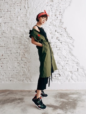 「Marjorie（マージョリー）のアイテム（ジャケット/アウター）」を使った、kiki謝琦琦さん（レディース・164cm）の秋コーディネート