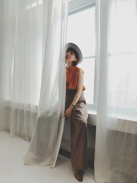 「If&n（イフアンドエヌ）のアイテム」を使った、kiki謝琦琦さん（レディース・164cm）の秋コーディネート