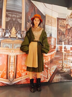 「a fadのアイテム（ジャケット/アウター）」を使った、kiki謝琦琦さん（レディース・164cm）の冬コーディネート