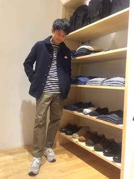 「アイテム（ピーコート）」を使った、WADAさん（メンズ・172cm）の秋コーディネート