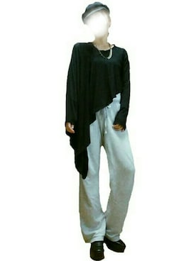 「DRIES VAN NOTEN（ドリスヴァンノッテン）のアイテム（シューズ、ブラック系）」を使った、mmmさん（レディース・157cm）の春コーディネート