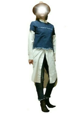 「JOHNNY MOKE（ジョニーモーク）のアイテム」を使った、mmmさん（レディース・157cm）の春コーディネート