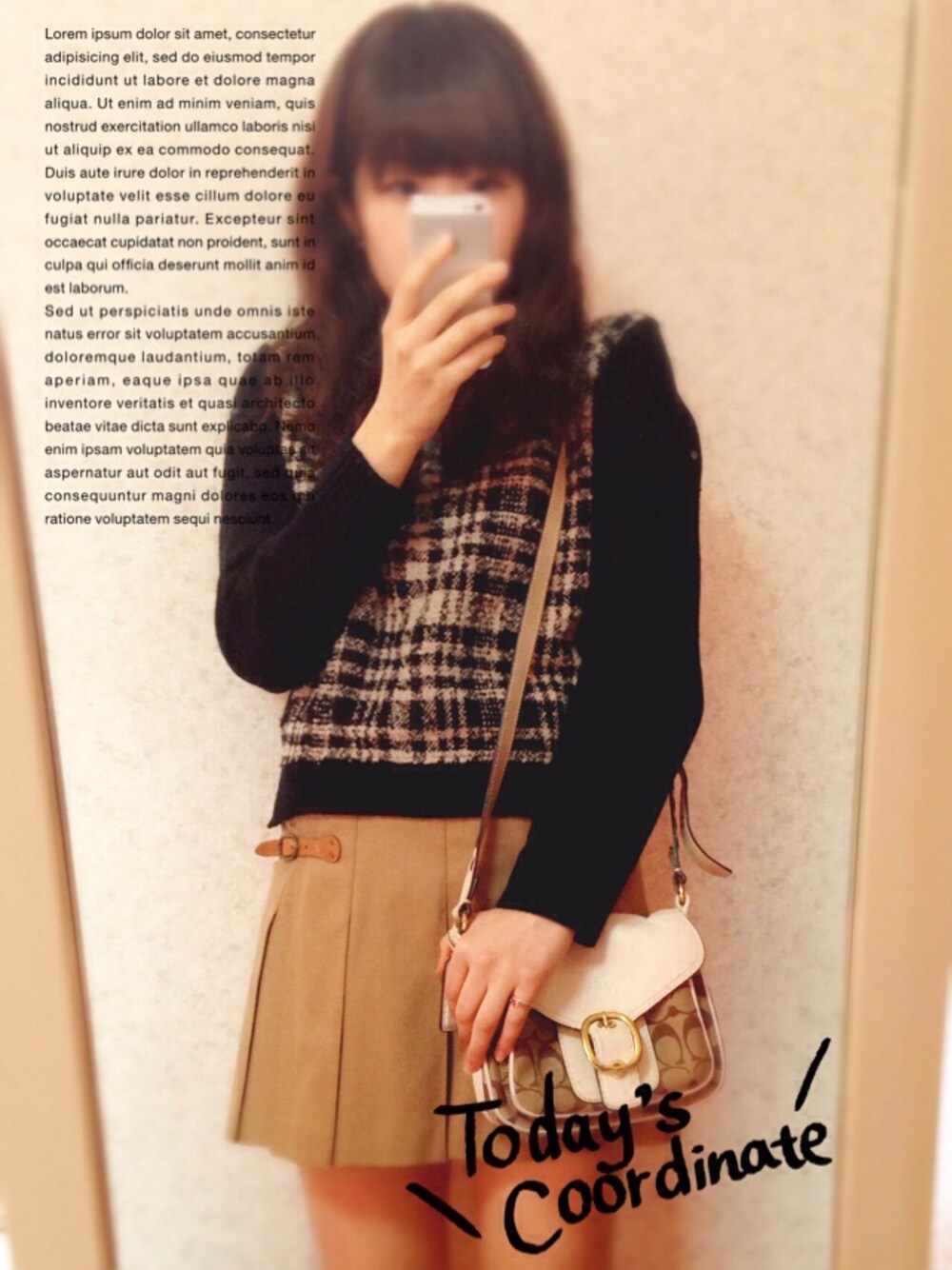 「nevergoのアイテム（ニット/セーター、ブラック系）」を使った、Yukina...♡さん（レディース・156cm）の冬コーディネートの1枚目の写真