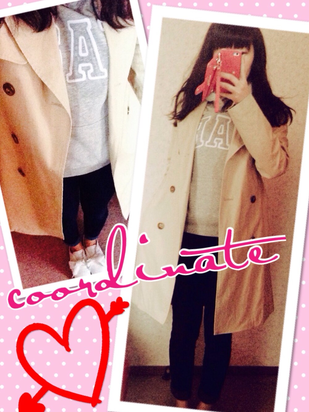 「GAPコーデ、かわいいなグレー」｜「GAPのアイテム（パーカー、グレー系）」を使った、Yukina...♡さん（レディース・156cm）の春コーディネートの1枚目の写真