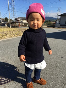 えなもんさん（キッズ・70cm）の秋コーディネート