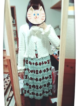 「Emily Temple cute（エミリーテンプルキュート）のアイテム（ワンピース、ブルー系）」を使った、fishさん（レディース・153cm）の冬コーディネート