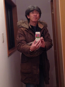 「JINS（ジンズ）のアイテム（その他）」を使った、Toshiki Harutaさん（メンズ・173cm）の冬コーディネート