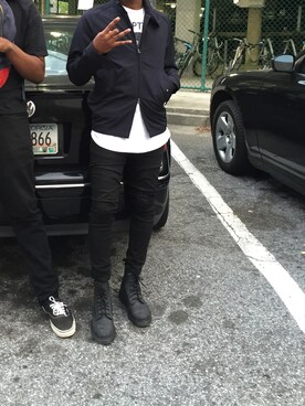 「Midnightのアイテム」を使った、MalikMarsさん（メンズ・170cm）の夏コーディネート