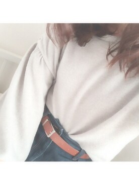 「バルーンスリーブ」｜A-chanさん（レディース・156cm）の秋コーディネート