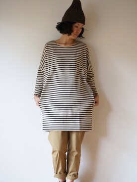 「pongee（ポンジー）のアイテム（パンツ）」を使った、pongeeさん（レディース・170cm）の秋コーディネート