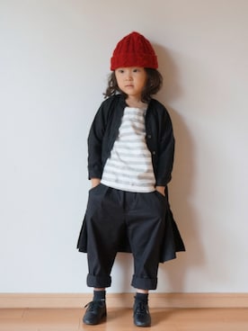 「pongee（ポンジー）のアイテム（パンツ）」を使った、pongeeさん（キッズ・110cm）の秋コーディネート